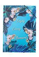 Папка на гумці А4 EXOTIC ARABESKI блакитна