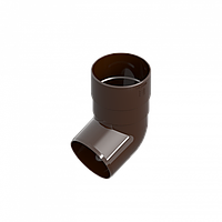 Коліно труби INES 80 мм Колір коричневий RAL 8017.