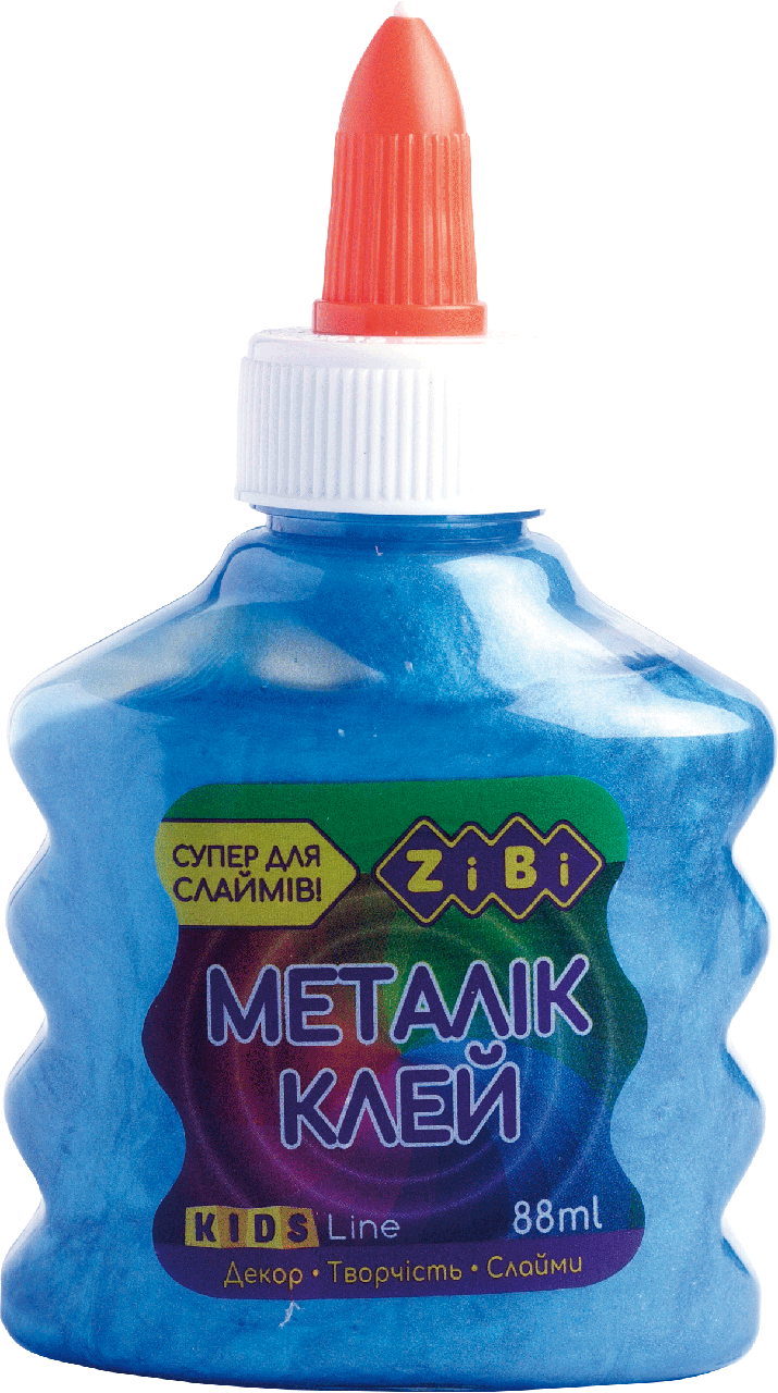 Клей МЕТАЛЛИК синий на PVAоснове 88 мл KIDS Line