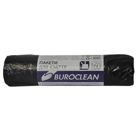 /Пакети для сміття 160л/10шт чорні BuroClean ECO, фото 1