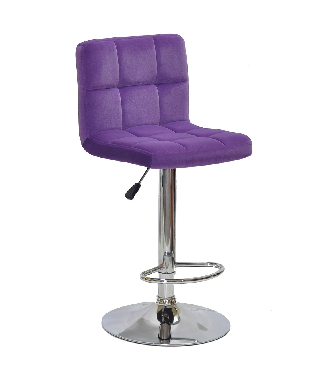 Стілець барний поворотний на одній ніжці ARNO BAR СН - BASE оксамит , пурпурний B-1013