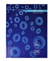 /Книга канцелярська MODEST А4 192 л клітина офсет тверда ламінована обкладинка синя