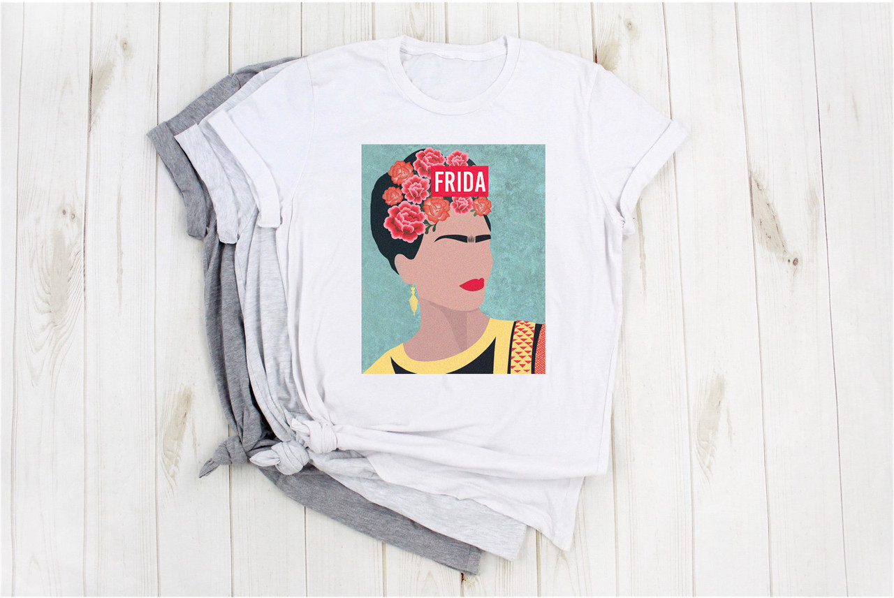 Футболка жіноча з веселим принтом Frida colors