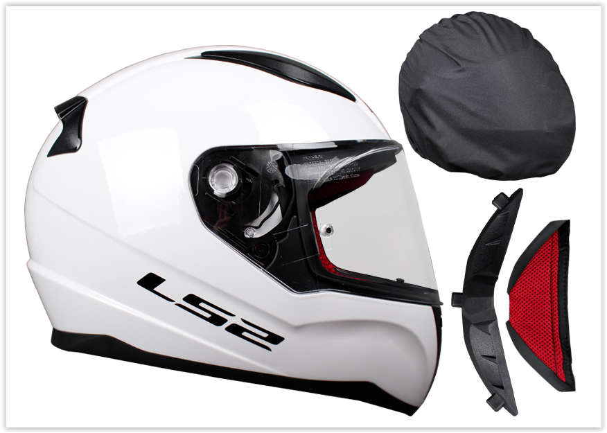 Мотоциклетний шолом LS2 FF353 RAPID білий, розмір XS.S.M.L.XL.XXL.XXXL