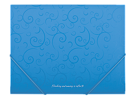 @Папка пласт А5 на гумках BAROCCO блакитний