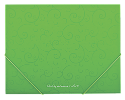 $Папка на гумках BAROCCO А5 матовий непрозр чорний пластик