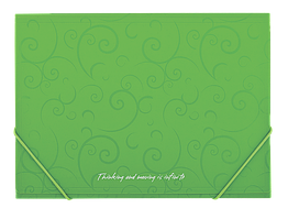 $Папка на гумках BAROCCO А4 матовий непрозрпластик салатова