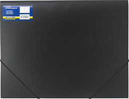 $Папка на гумках PROFESSIONAL А3 матовий непрозорий пластик чорна