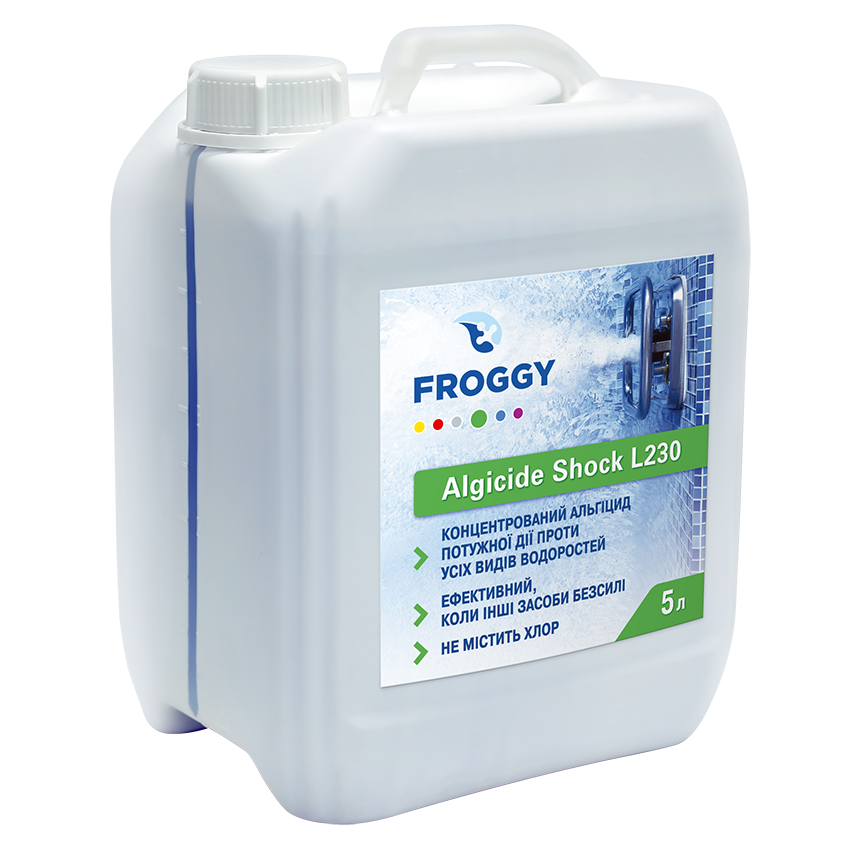 Альгіцид концентрований потужного дії для боротьби з водоростями Froggy «Algicide Shock L230»