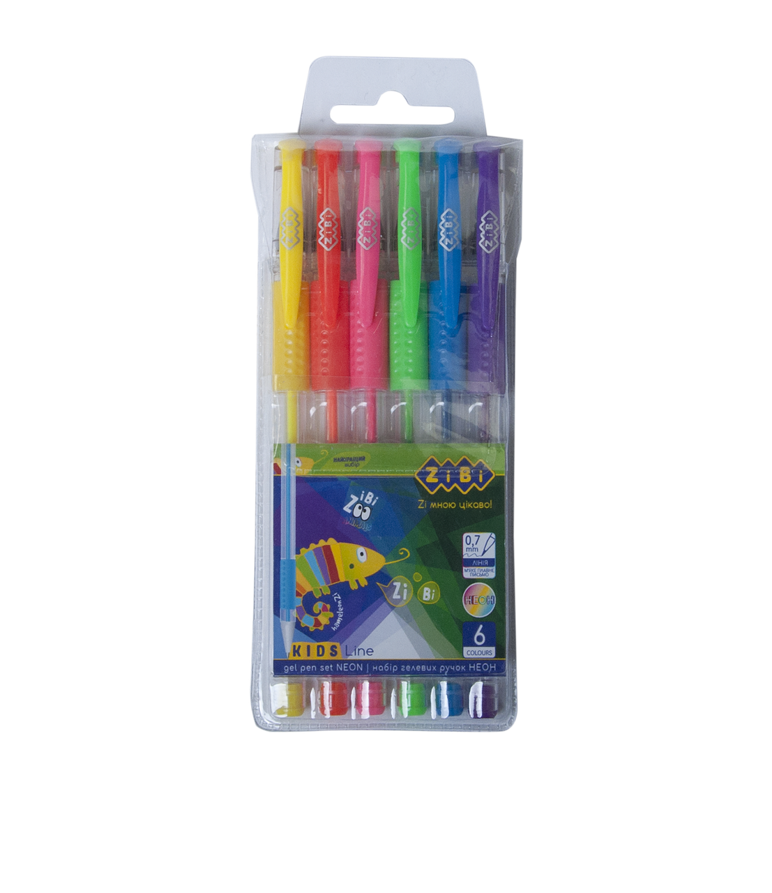 Набір з 6ї гелевих ручок NEON 6 кольорів KIDS Line