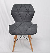 Стілець обідній м'який в скандинавському стилі GREG шеніл  сірий SH - 1