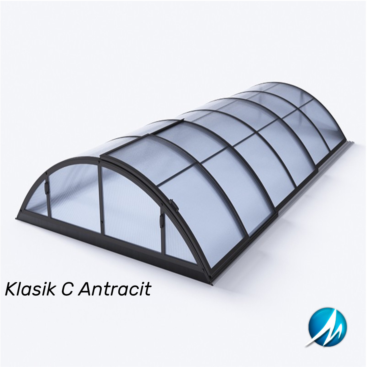 Павільйон для басейну Klasik C 5,7х10,7х1,55м - Antracit