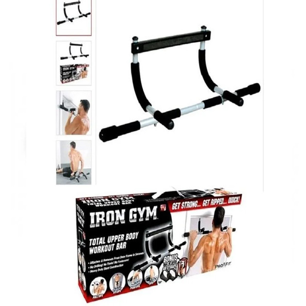 Домашній турнік тренажер бруси в дверний проріз Iron Gym 3в1 Айрон Жим, фото 1