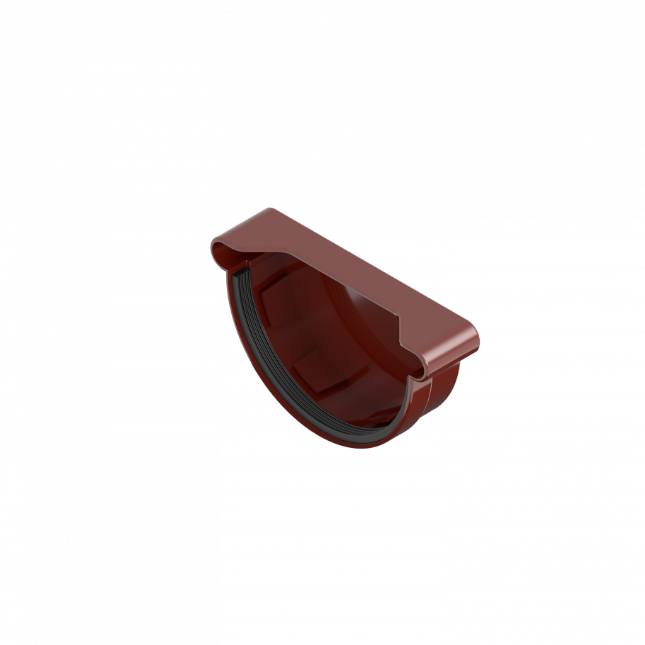 Заглушка ринви INES 120 мм Колір червоний RAL 3011 (універсальна)., фото 1