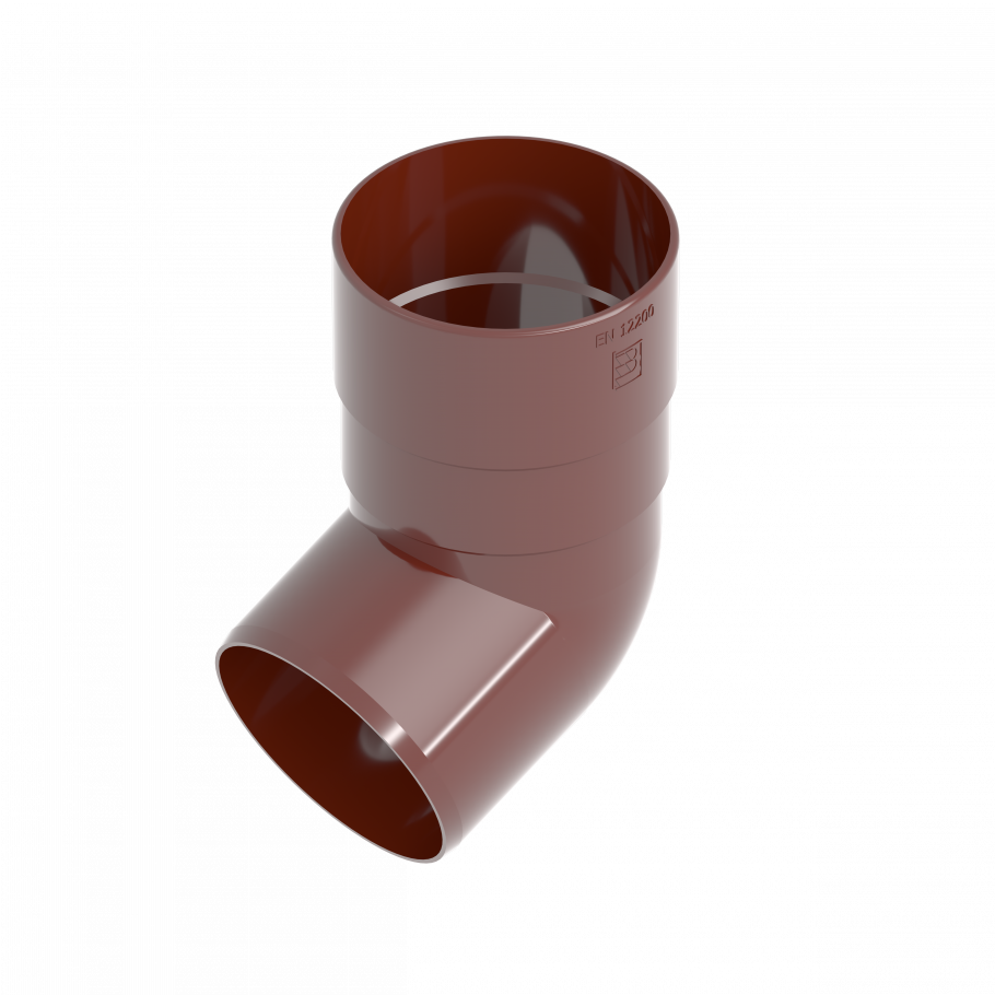 Коліно труби INES 80 мм Колір  червоний RAL 3011.