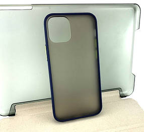 Чохол на iPhone 12 Mini накладка на бампер протиударний 2 in 1 Shadow Matte Case синій