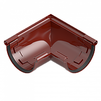 Поворот ринви, 90 градусів, (кут універсальний), водостічна система INES 120 мм Колір RAL 3011 червоний