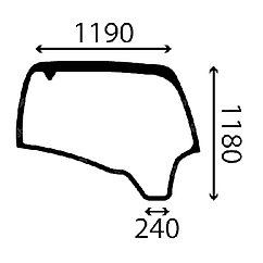 Скло праве Hyundai-9 71Q6-02730