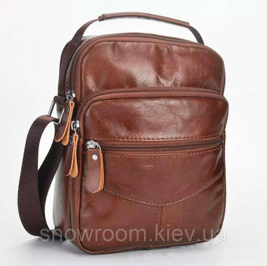 Чоловіча шкіряна чорна Leather Collection (5037) коричнева