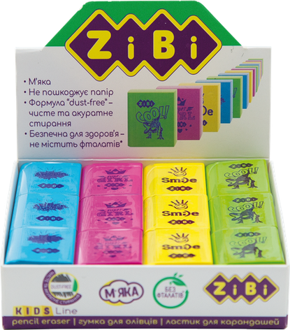 @Ластик КНИЖКА 30х25х8мм по 36 шт в шоубоксе KIDS Line, фото 1