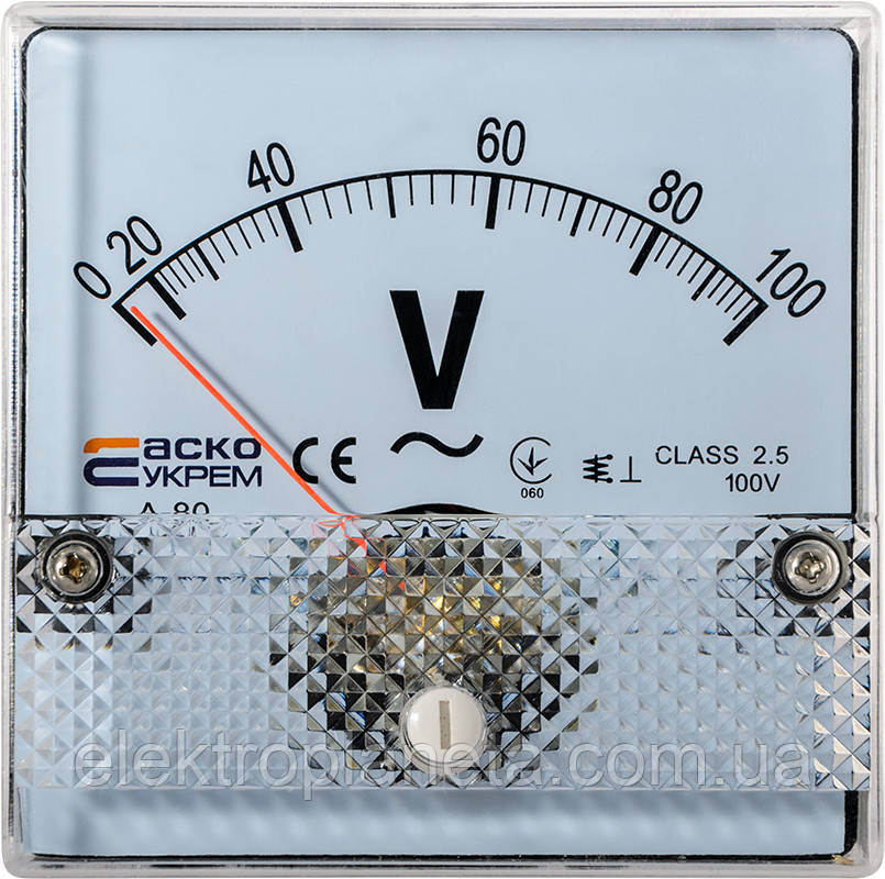 АС Вольтметр 100В 80х80 модель А-80 A0190010056, фото 1
