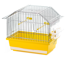 Клітка для дрібних птахів папуг канарок амадин TOLA цинк, 35*21,5*28 см
