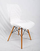 Стілець обідній м'який в скандинавському стилі Nolan , шеніл білий  SH - 4