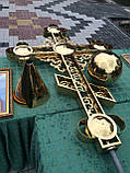 Хрест для церкви, ажурний складний з декором 1,5 м, фото 2