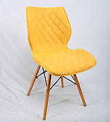 Стілець обідній м'який в скандинавському стилі Nolan шеніл жовтий SH - 5