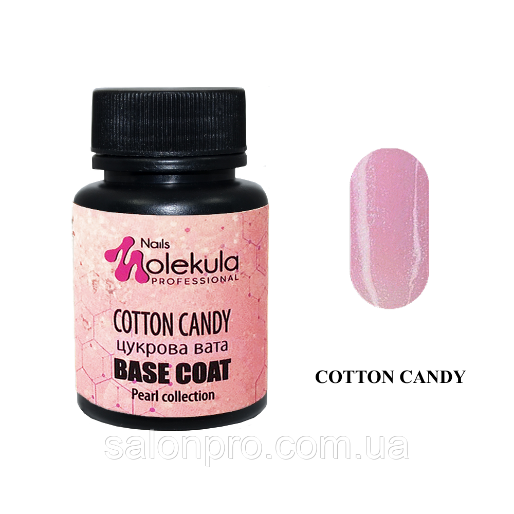 Molekula Base Coat Cotton Candy - камуфлююча база, цукрова вата, 30 мл