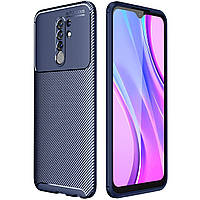 Чехол Carbon Case для Xiaomi Redmi 9 Blue