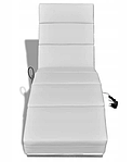 Масажне крісло розкладне синтетична шкіра білого кольору, фото 2