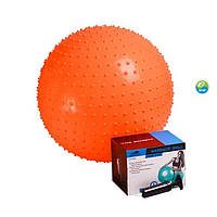 Мяч-массажер для фитнеса PowerPlay 4002 55см Оранжевый + насос