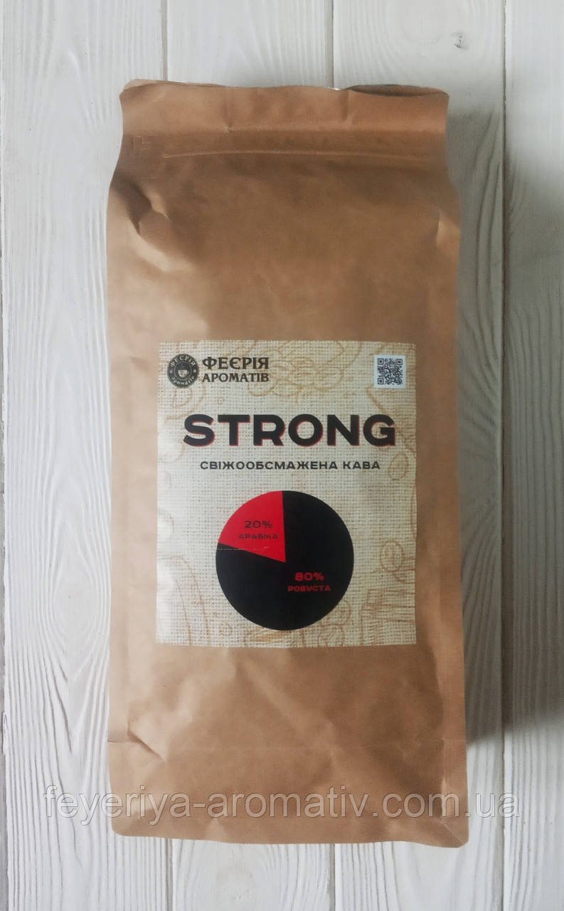 Свіжообсмажена кава в зернах Strong 20/80 1кг