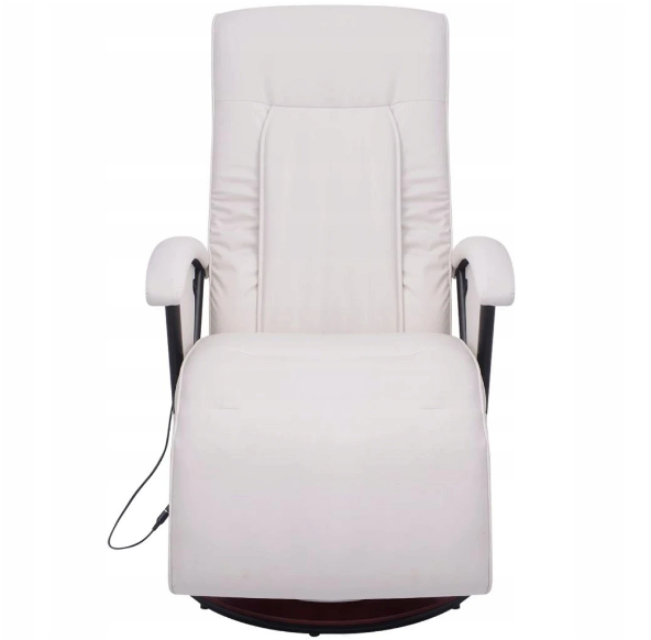 Кресло для массажа шиацу белое искусственная кожа - фото 2 - id-p1340235085