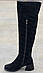 Чоботи жіночі зимові високі ботфорти замшеві шкіряні на товстому підборі 36 розмір (код:МА-ботф-каблук), фото 6