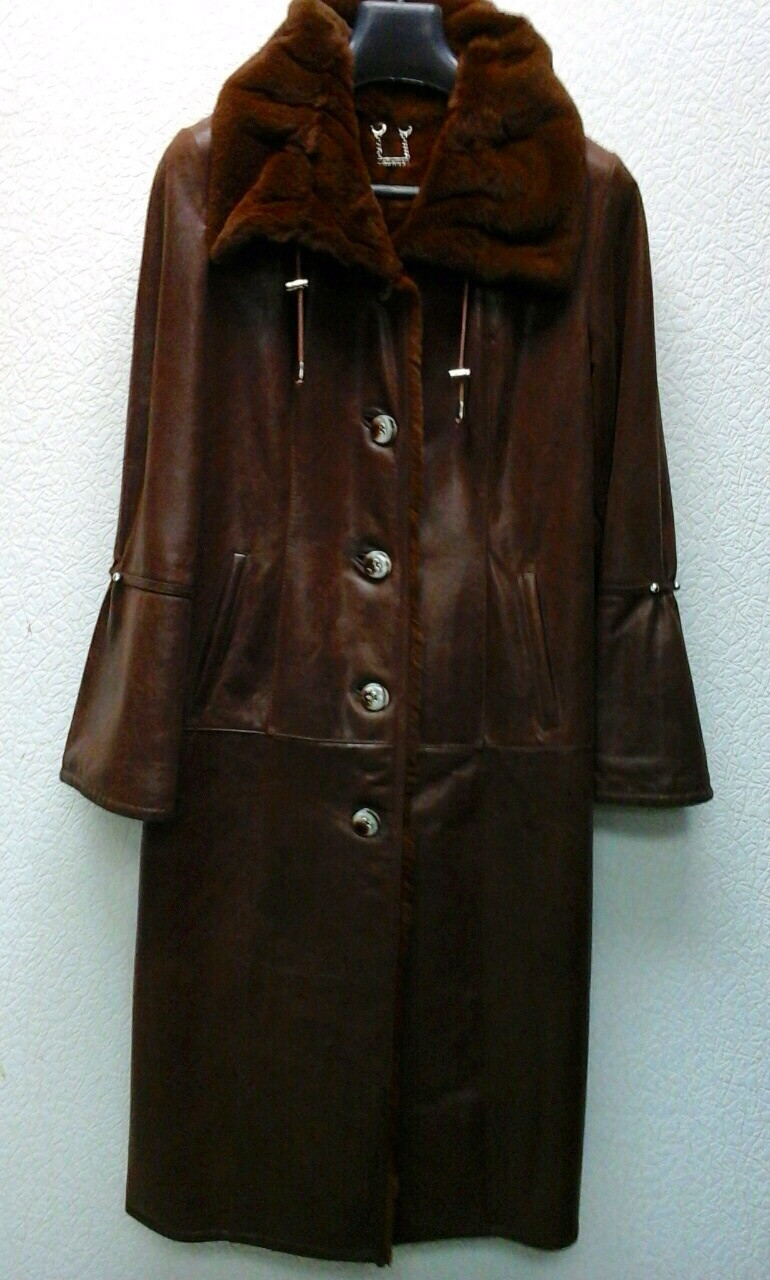 Дублянка натуральна Adamo зі шкіри кенгуру жіночий коричневий кристал, фото 1