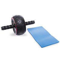 Колесо-ролик для преса тренажер металевий з килимком FI-1696