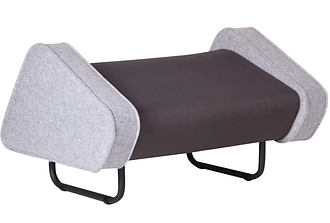 Пуф Shell Фетр зелений/Фетр світло-сірий/Нео Dk.Grey, чорний графіт