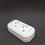 Колодка 2 гнізда без заземлення EH-2128, фото 3