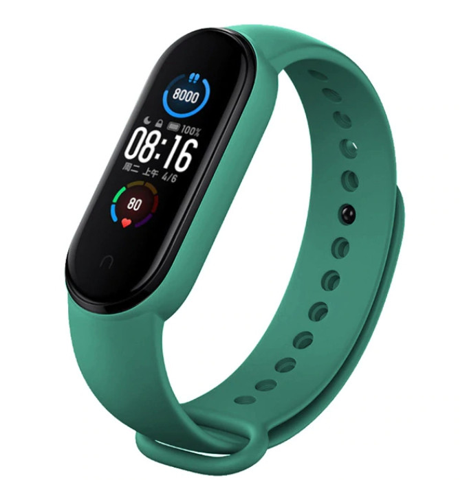 Силіконовий ремінець для фітнес браслета Xiaomi Mi Band 5 різні кольори