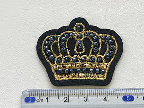 Нашивка золота корона / crown 4,5х3,7, фото 2