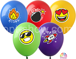 Повітряні кулі "Brawl Stars" 10"(26см) пастель асорті В упак: 100шт ТМ Арт «SHOW»