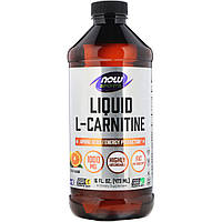 L- Карнитин Жидкий с Цитрусовым Вкусом, L-Carnitine, Now Foods, 1000 мг, 473 мл