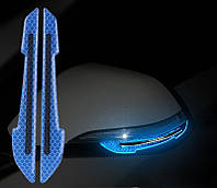 Светоотражающие Наклейки Epoxy на Боковые Зеркала Авто (2 шт) Blue
