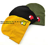 Оптом шапки 46 48 50 52 і 54 трикотажна подвійна дитяча шапка головні убори дитячі гурт (ОШ426), фото 3