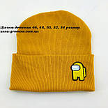 Оптом шапки 46 48 50 52 і 54 трикотажна подвійна дитяча шапка головні убори дитячі гурт (ОШ426), фото 2