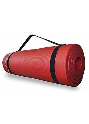 Килимок (мат) для йоги та фітнесу SportVida NBR 1.5 см SV-HK0073 Red, фото 2