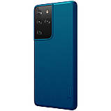 Захисний чохол Nillkin для Samsung Galaxy S21 Ultra Super Frosted Shield Blue Синій, фото 5
