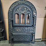 Дверцята для пічки, каміна, барбекю з склом "Готіка", фото 2